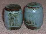 Frankoma barrel shakers glazed 